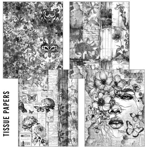 Ciao Bella - Seiden - und Transparentpapier "Meaningful Memories" Craftmix Mixed Paper Pack A5