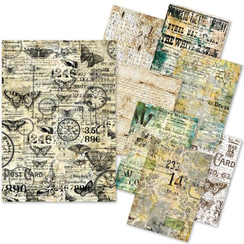 Ciao Bella - Seiden - und Transparentpapier "Time Capsule" Craftmix Mixed Paper Pack A5