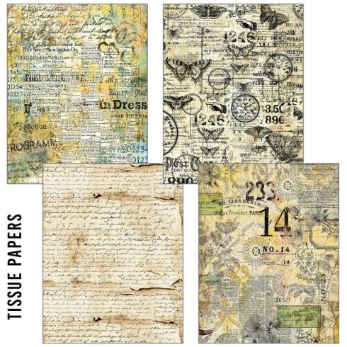 Ciao Bella - Seiden - und Transparentpapier "Time Capsule" Craftmix Mixed Paper Pack A5