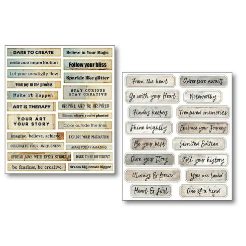 Ciao Bella - Aufkleber "Little Words" Mixed Media Stickers