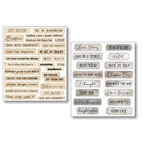 Ciao Bella - Aufkleber "Little Words" Mixed Media Stickers