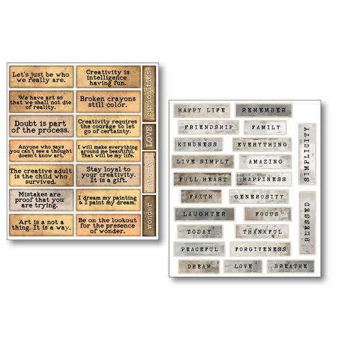 Ciao Bella - Aufkleber "Little Words" Mixed Media Stickers
