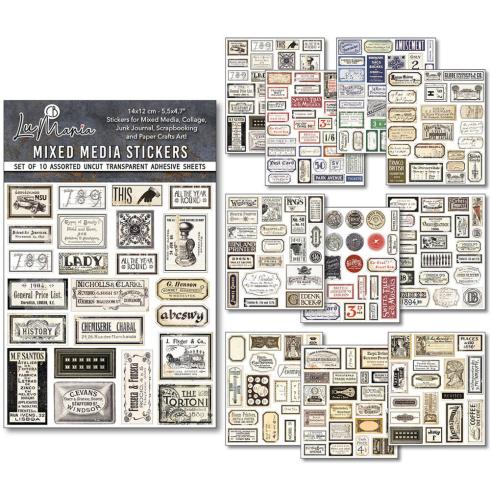 Ciao Bella - Aufkleber "Vintage Scripts" Mixed Media Stickers