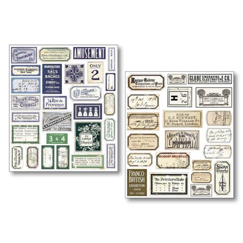 Ciao Bella - Aufkleber "Vintage Scripts" Mixed Media Stickers