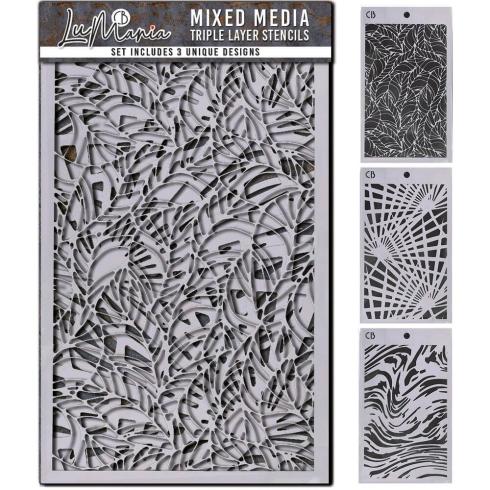 Ciao Bella - Schablone 5x8 Inch - Mixed Media Triple Layer Stencils Set "#002"