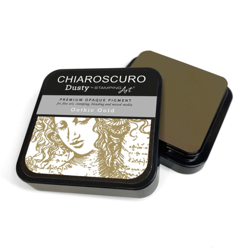 Ciao Bella - Chiaroscuro Dusty Ink Pad "Gothic Gold" Pigment Stempelkissen