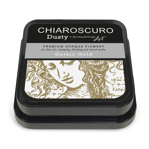 Ciao Bella - Chiaroscuro Dusty Ink Pad "Gothic Gold" Pigment Stempelkissen