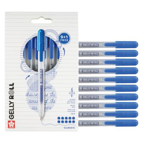 Sakura - Gelstift - Classic Set "Blue" Gelly Roll Pen Retractable
