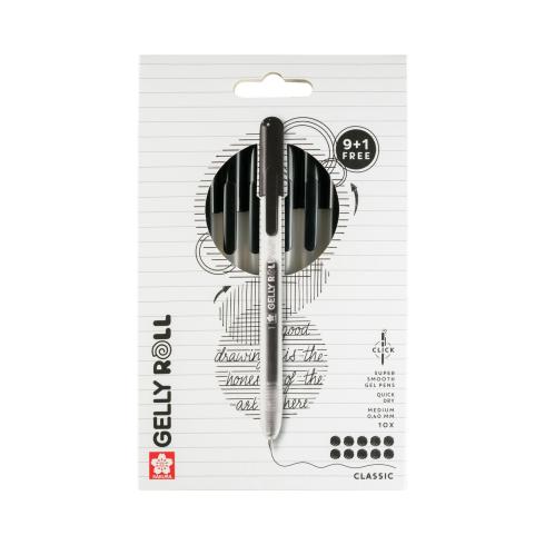 Sakura - Gelstift - Classic Set "Black" Gelly Roll Pen Retractable
