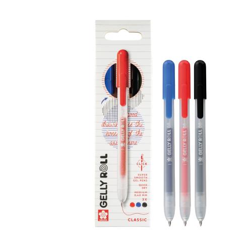 Sakura - Gelstift - Classic Set "Blue Red Black" Gelly Roll Pen Retractable