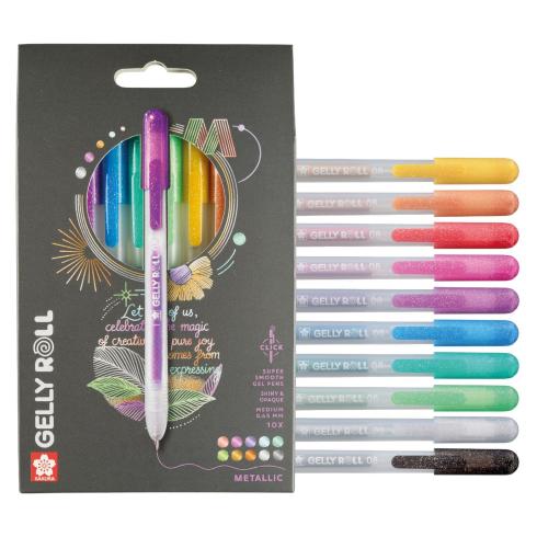 Sakura - Gelstift - Metallic Set "Rainbow" Gelly Roll Pen Retractable