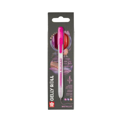 Sakura - Gelstift - Metallic Set "Pink Purple Red" Gelly Roll Pen Retractable
