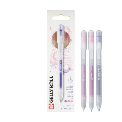 Sakura - Gelstift - Stardust Set "Pink Rosa Purple" Gelly Roll Pen Retractable