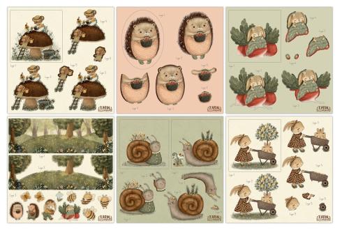 Craft Consortium - 3D Decoupage Set "Amongst the Hedgerow" 18 Bogen