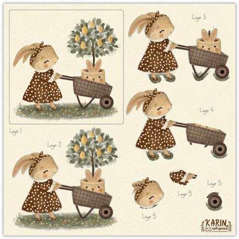 Craft Consortium - 3D Decoupage Set "Amongst the Hedgerow" 18 Bogen