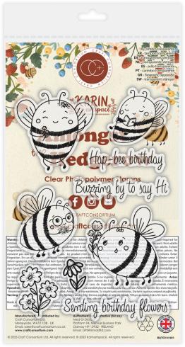 Craft Consortium - Stempelset "Buzzing" Clear Stamps