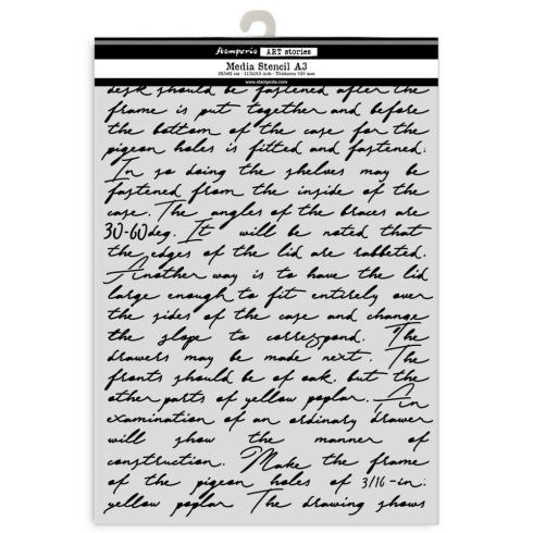 Stamperia - Schablone A3 "Writings" Stencil