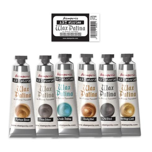 Stamperia - Antik Wachs "Selection" Wax Patina 6x40ml
