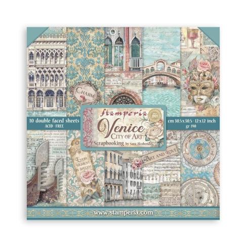 Stamperia - Designpapier "Venice City of Art" Paper Pack 12x12 Inch - 10 Bogen