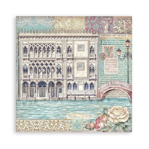 Stamperia - Designpapier "Venice City of Art" Maxi Paper Pack 8x8 Inch - 22 Bogen