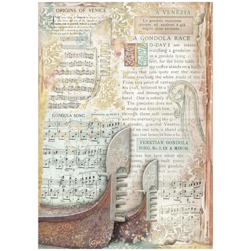 Stamperia - Decopatch Papier "Gondola" Decoupage A4 - 6 Bogen  