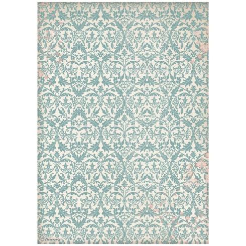 Stamperia - Decopatch Papier "Turquoise Tapestry" Decoupage A4 - 6 Bogen  