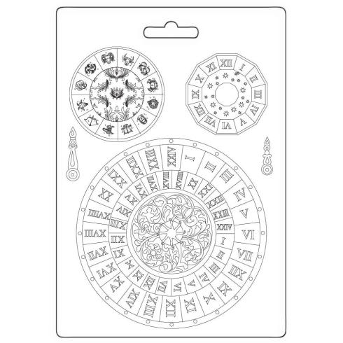 Stamperia - Gießform A5 "Clocks" Soft Mould 