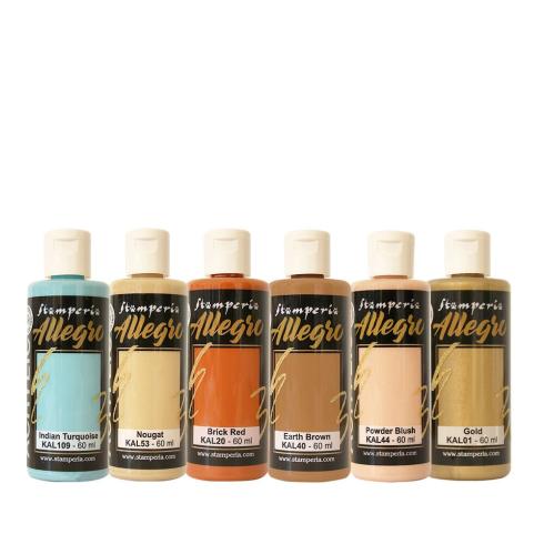 Stamperia - Acrylfarbe "Venice City of Art" Allegro Paint Kit 6x60 ml