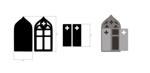 Stamperia - Holzteile "Window" MDF Crafty Shapes Blanks