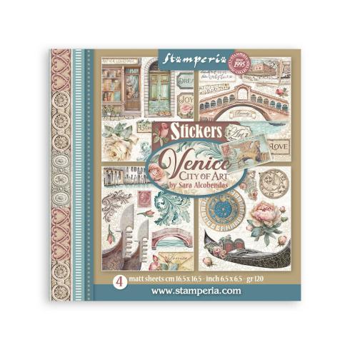 Stamperia - Aufkleber "Silent Sea" Sticker 16,5x16,5cm - 4 Bogen