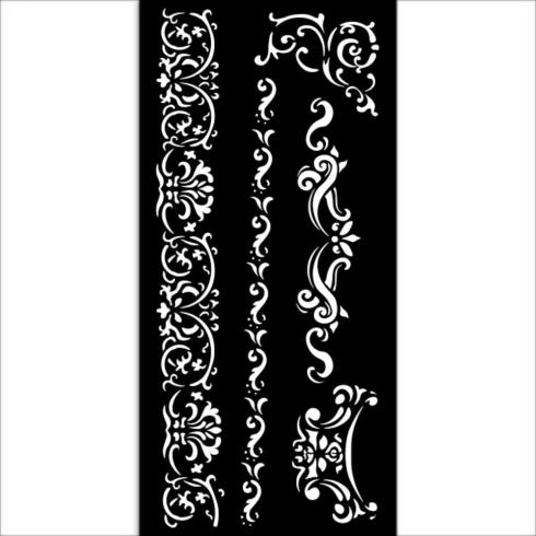 Stamperia - Schablone 12x25cm "Borders" Stencil