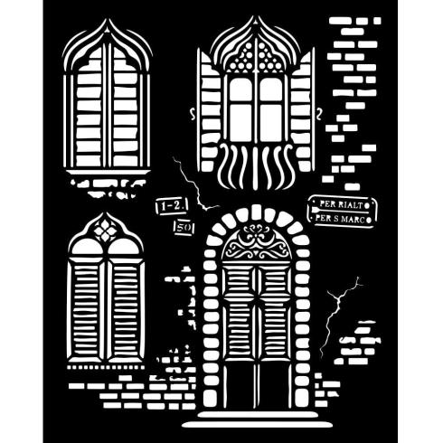 Stamperia - Schablone 20x25cm "Windows" Stencil