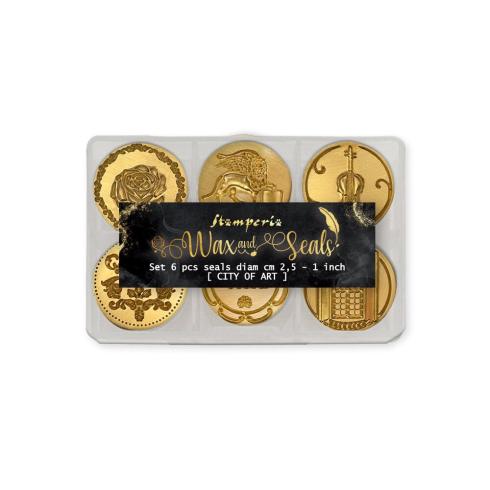Stamperia - Wachssiegel Stempel "Venice City of Art" Wax And Seals Handle With Seal