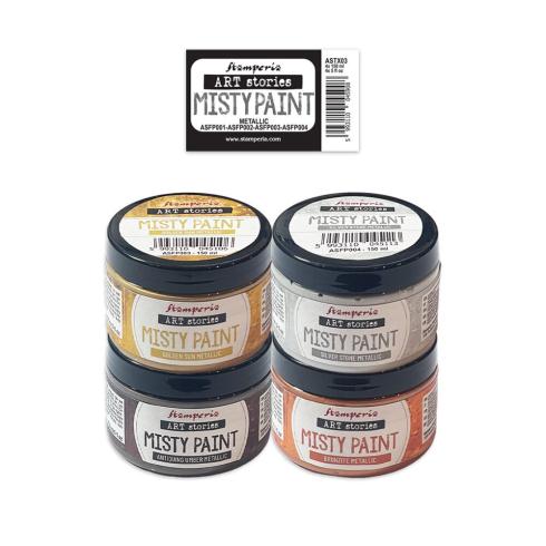 Stamperia - Misty Paint "Metallic Selection" 4x150ml