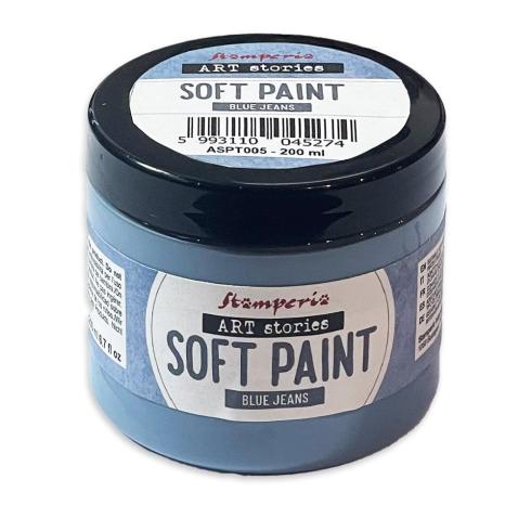 Stamperia - Kreidefarbe "Blue Jeans" Soft Paint 200ml