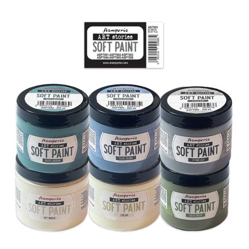 Stamperia - Kreidefarbe "Selection" Soft Paint 6x200ml