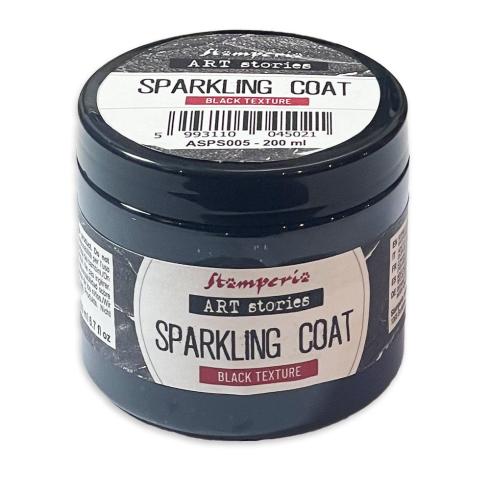 Stamperia - Strukturpaste "Black Texture" Texture Paste Sparkling Coat 200ml