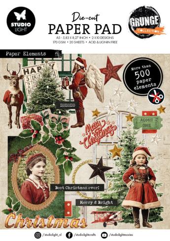 Studio Light - Stanzteile "Grunge" Die Cut Block - 20 Bogen