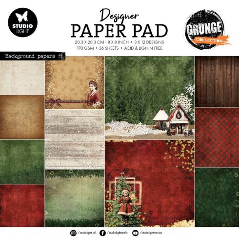 Studio Light - Designpapier "Background" Paper Pack 8x8 Inch - 36 Bogen