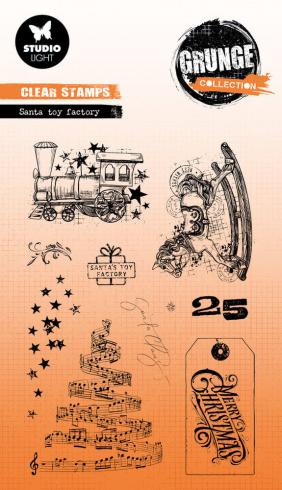 Studio Light - Stempelset "Santa Toy Factory" Clear Stamps Grunge Collection