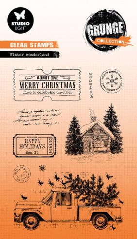 Studio Light - Stempelset "Winter Wonderland" Clear Stamps Grunge Collection