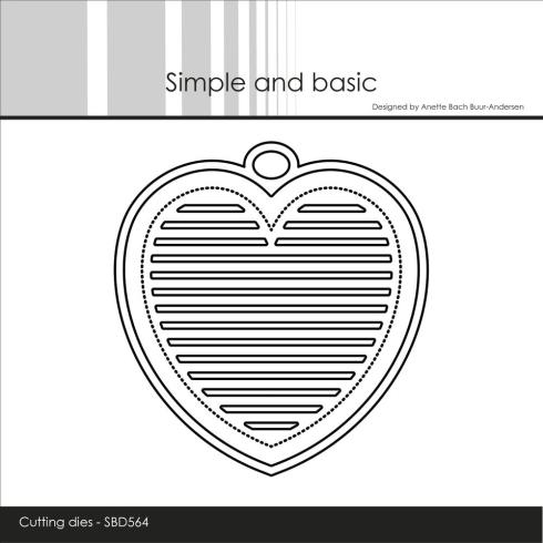 Simple and Basic - Stanzschablone 8,6x9,2cm "All Lined up - Heart" Dies