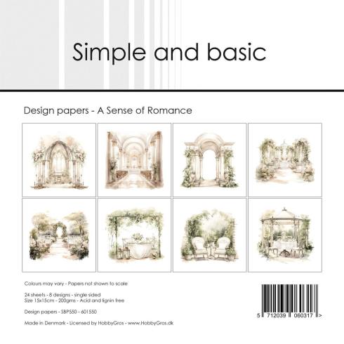 Simple and Basic - Designpapier "A Sense of Romance" Paper Pack 6x6 Inch - 24 Bogen 