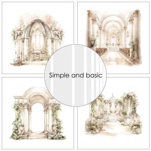 Simple and Basic - Designpapier "A Sense of Romance" Paper Pack 12x12 Inch - 8 Bogen 