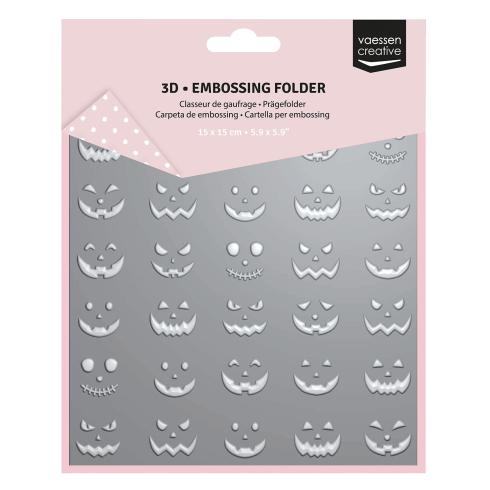 Vaessen Creative - Prägefolder "Kürbis Gesichter" Embossingfolder