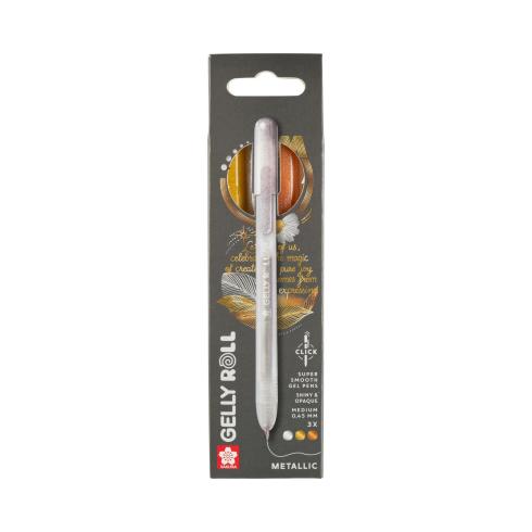 Sakura - Gelstift - Metallic Set "Gold Silver Copper" Gelly Roll Pen Retractable