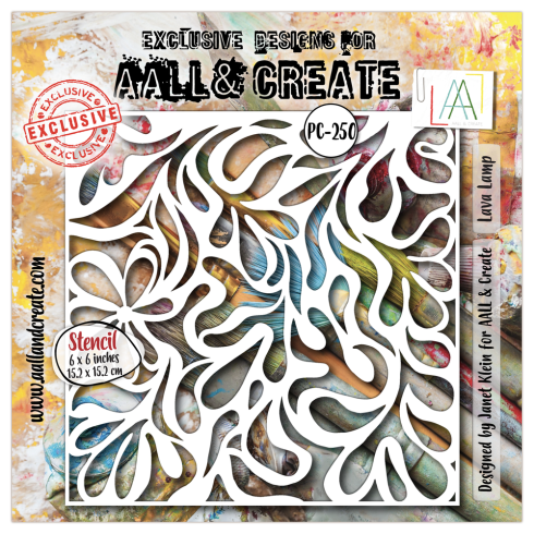 AALL and Create - Schablone 6x6 Inch "Lava Lamp  "Stencil
