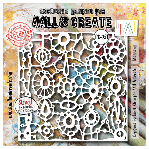 AALL and Create - Schablone 6x6 Inch "Macramé "Stencil