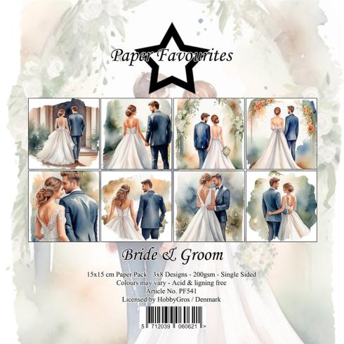 Paper Favourites - Designpapier "Bride & Groom" Paper Pack 6x6 Inch - 24 Bogen