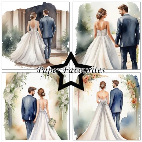 Paper Favourites - Designpapier "Bride & Groom" Paper Pack 6x6 Inch - 24 Bogen